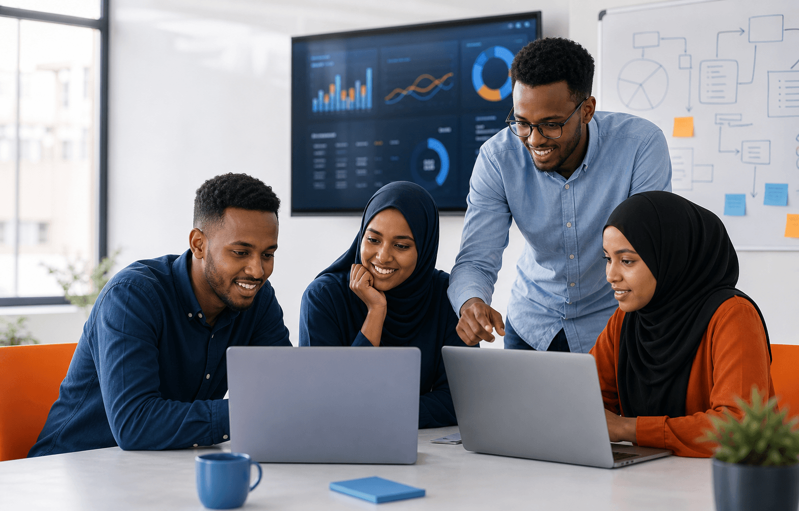Smartera Hub team collaborating on news, insights, and public content